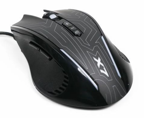 Миша A4Tech X87 Oscar Neon Black USB, Ігрова, Дротова, 8, USB, 2400, 1.80 м, Пластик, 128 &times; 67 &times; 40 мм, Ергономічний для правої руки, Оптичний