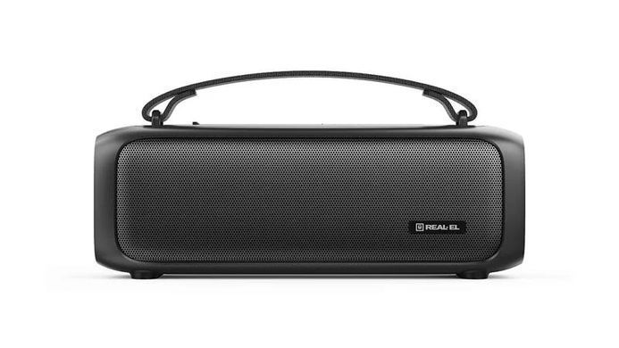 Акустична система REAL-EL X-717 Black, Black, Bluetooth, AUX, USB, Акумулятор, 8 Вт, Не заявлено, TWS, Вбудований мікрофон, RGB-підсвічування