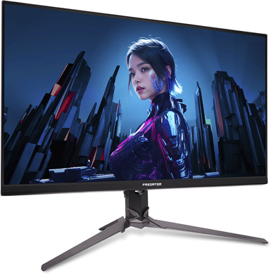 Монітор Acer 31.5" Predator XB323QUPbmiiprx (UM.JX3EE.P09) IPS Black 180Hz, Геймінг, 2560&times;1440, 31.5", 180 Гц, IPS, W-LED, Predator, 8 біт, 16:9, Кут нахилу 90 градусів; Регулювання кута нахилу; Регулювання висоти, Плаский, HDMI, DisplayPort, 3.5 мм audio, 100&times;100, Матове, 1 мс