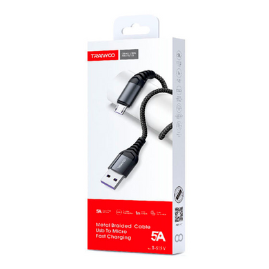 Кабель Tranyoo S15 MicroUSB 1m Black