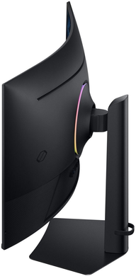 Монiтор Samsung 37" Odyssey G7 (LS37FG756EIXUA) VA Black 165Hz Curved, 3840&times;2160, 37", 165 Гц, VA, W-LED, Odyssey G7, 10 біт, 16:9, Кут нахилу 90 градусів; Регулювання кута нахилу; Регулювання висоти, Вигнутий, DisplayPort, 3.5 мм audio, 2&times;HDMI, USB Hub, 100&times;100, Матове, 1 мс