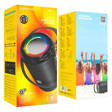 Колонка Bluetooth Borofone BR13 LED Black