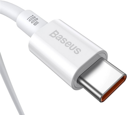 Кабель Baseus CATYS-B02 Type-C to Type-C Superior 100W 1m White