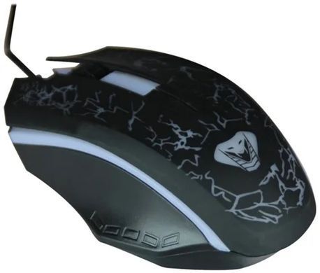 Миша Media-Tech Cobra Pro X-Light Black, Black, Ігрова, Дротова, 3, USB, 1200, 1.40 м, Пластик, 125 &times; 65 &times; 38 мм, Симетричний, Оптичний