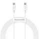 Кабель Baseus CATYS-B02 Type-C to Type-C Superior 100W 1m White
