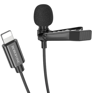 Петличний Мікрофон Borofone BFK11 Lightning 2m Black