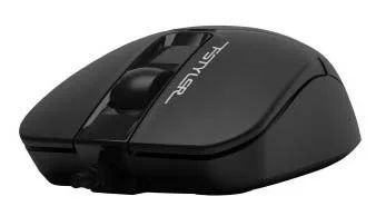Миша A4Tech Fstyler FM12S Black, Black, Офісна, Дротова, 3, USB, 1200, 1.50 м, Пластик, 108 &times; 64 &times; 35 мм, Симетричний, Оптичний