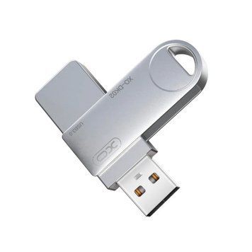 USB Flash XO DK02 32Gb 3.0 Silver, Silver, USB 3.0, USB 3.0, Флеш-накопичувач, 60 МБ/с, 20 МБ/с