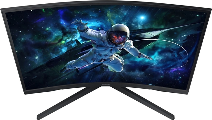 Монiтор Samsung 27" Odyssey G5 S27CG550 Black (LS27CG550EIXUA) VA Black Curved 165Hz, 2560&times;1440, 27", 165 Гц, VA, W-LED, Odyssey G5, 8 біт, 16:9, Регулювання кута нахилу, Вигнутий, HDMI, DisplayPort, 3.5 мм audio, 100&times;100, Матове, 1 мс