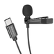 Петличний Мікрофон Borofone BFK11 Type-C 2m Black