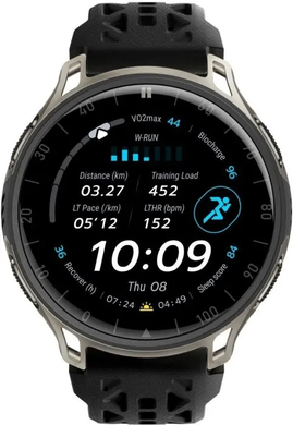 Смарт Годинник Amazfit Cheetah 2 Pro Titanium, 150-220 мм, 1.32", Моніторинг стресу, Альтиметр, Моніторинг сну, Підрахунок кроків, Cheetah 2 Pro, iOS + Android, 14+ днів, AMOLED, Bluetooth, GPS, Wi-Fi, Магнітна зарядка, ЧСС, SpO2, Акселерометр, Гіроскоп, Барометр, Кругла, 5 ATM