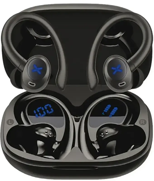 Bluetooth Earphones Proove X-Go Black, Black, TWS (вкладиші), 28 год, Спорт, USB-C, Bluetooth, 5.4, Є, IPX5