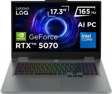 Ноутбук LENOVO LOQ 17IRX10 (83JH00GXRA), LOQ 17IRX10, Геймінг, Core i7-14700HX, Intel Core i7, 20, SSD, 1 ТБ, Дискретна, GeForce RTX 5070, 8 ГБ, DDR5, 16 ГБ, 5600 МГц, 17.3", 1920&times;1080, IPS, 300 ніт, 165 Гц, USB-A; USB-A; USB-A; USB-A; USB-C; HDMI; LAN, 60 Вт&middot;год