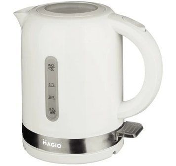 Електрочайник Magio МG-110 1360W 1L Білий, 1 л, Пластик, 1360 Вт, 1