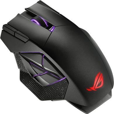 Миша бездротова Asus ROG Spatha X RGB Black (90MP0220-BMUA00), Black, Ігрова, Бездротова, 12, USB; 2.4 ГГц, 19000, Пластик, 137 &times; 89 &times; 45 мм, Ергономічний для правої руки, Оптичний
