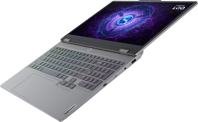 Ноутбук Lenovo LOQ 15IRX9 (83DV00RNGE) Luna Gray, LOQ 15IRX9, Геймінг, Core i5-13450HX, Intel Core i5, 10, SSD, 512 ГБ, Дискретна, GeForce RTX 4050, 6 ГБ, DDR5, 16 ГБ, 4800 МГц, 15.6", 1920&times;1080, IPS, 300 ніт, 144 Гц, USB-A; USB-A; USB-A; USB-C; HDMI; LAN, 60 Вт&middot;год