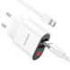 МЗП Borofone BA63A Display 2.4A/2USB MicroUSB Cable White