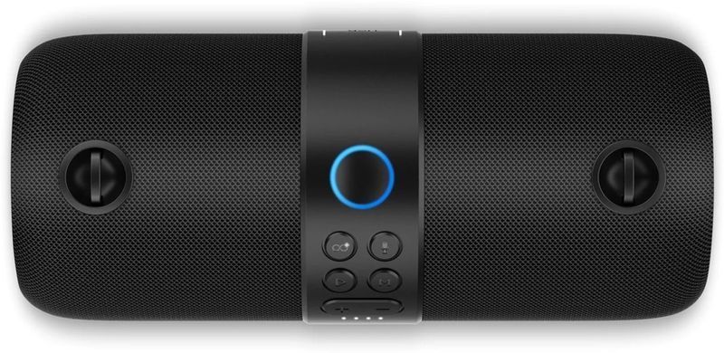 Акустична система REAL-EL X-735 Black, Black, Bluetooth, AUX, USB, Акумулятор, 24 Вт, Не заявлено, TWS, Вбудований мікрофон, Голосовий помічник, RGB-підсвічування, IPX6