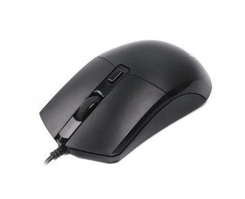 Миша Maxxter Mc-4B01 Black, Black, Офісна, Дротова, 4, USB, 1200, 1.35 м, Пластик, 99 &times; 65 &times; 37 мм, Симетричний, Оптичний