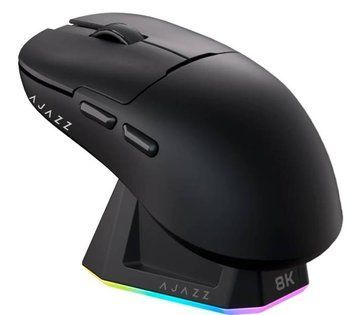 Миша бездротова ігрова Ajazz AJ159PRO with Charging Dock Black, Black, Ігрова, 6, USB; 2.4 ГГц; Bluetooth