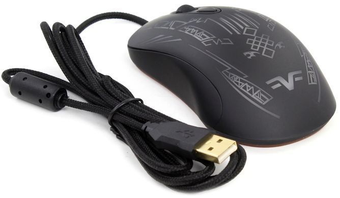 Миша Frime Black Panther, Black, Ігрова, Дротова, 7, USB, 4800, 1.80 м, Пластик, 125 &times; 70 &times; 40 мм, Ергономічний для правої руки, Оптичний