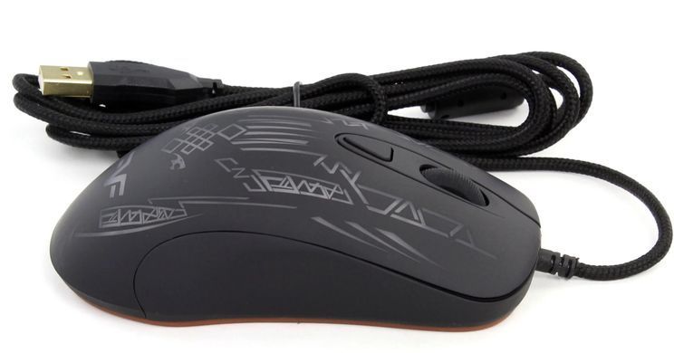 Миша Frime Black Panther, Black, Ігрова, Дротова, 7, USB, 4800, 1.80 м, Пластик, 125 &times; 70 &times; 40 мм, Ергономічний для правої руки, Оптичний
