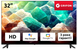 Телевізор Grifon Diva DV32HSB 32" Android TV Black, 32", Smart TV, Wi-Fi, DVB-T2, HDR10, VA, Android TV, HD, 60 Гц