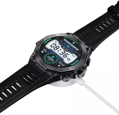 Смарт Годинник Black Shark S1 Pro BS-S1Pro Black, 150-215 мм, 1.43", Моніторинг стресу, Моніторинг сну, Підрахунок кроків, S1 Pro, iOS + Android, 14+ днів, AMOLED, Bluetooth, Магнітна зарядка, ЧСС, SpO2, Акселерометр, Кругла, IP68