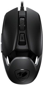 Миша Cougar Airblader Black USB, Black, Ігрова, Дротова, 6, USB, 16000, 1.80 м, Пластик, 117 &times; 62.8 &times; 37.8 мм, Симетричний, Оптичний