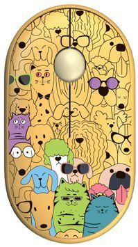 Миша бездротова 2E MF300 Pets Cats&Dogs Silent WL Yellow, Yellow
