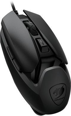 Миша Cougar Airblader Black USB, Black, Ігрова, Дротова, 6, USB, 16000, 1.80 м, Пластик, 117 &times; 62.8 &times; 37.8 мм, Симетричний, Оптичний