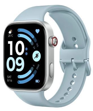 Смарт Годинник Redmi Watch 6 Glacier Blue, Blue, 135-205 мм, 2.07", Моніторинг стресу, Моніторинг сну, Підрахунок кроків, Redmi Watch 6, iOS + Android, 7-14 днів, AMOLED, Bluetooth, GPS, Магнітна зарядка, ЧСС, SpO2, Акселерометр, Гіроскоп, Датчик освітлення, Компас, Прямокутна, 5 ATM