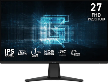Монітор MSI 27" G275L E14 IPS 144Hz Black, Black, Геймінг, 1920&times;1080, 27", 144 Гц, IPS, W-LED, Gaming G, 8 біт, 16:9, Регулювання кута нахилу, Плаский, HDMI, DisplayPort, 3.5 мм audio, 100&times;100, Матове, 1 мс