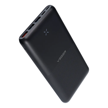 Power Bank VEGER 20000 mAh PD QC3.0 3A 20W S22 Black, 20 000 mAh, 20W, USB-C + Micro-USB, 2&times; USB-A + USB-C, Смартфони та планшети