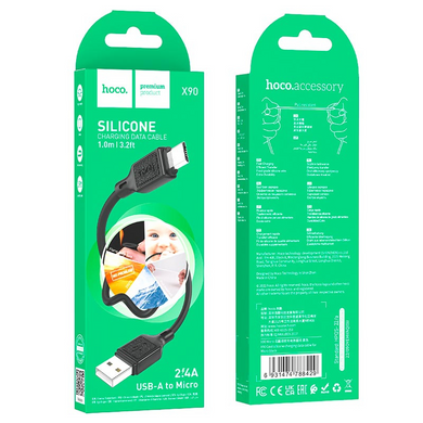 Кабель Hoco X90 MicroUSB 1m Black