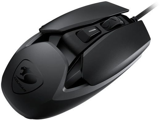 Миша Cougar Airblader Black USB, Black, Ігрова, Дротова, 6, USB, 16000, 1.80 м, Пластик, 117 &times; 62.8 &times; 37.8 мм, Симетричний, Оптичний