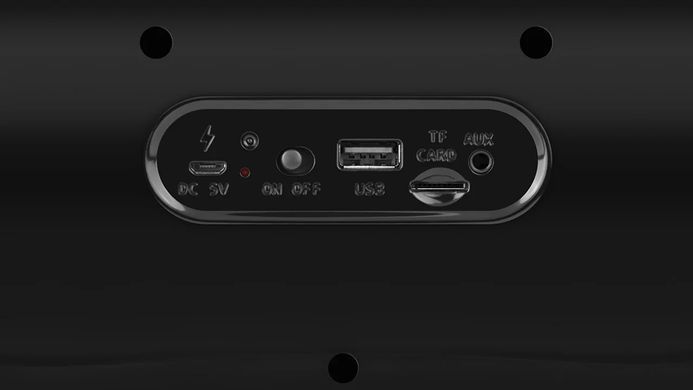 Акустична система REAL-EL X-713 Black, Black, Bluetooth, AUX, USB, microSD, Акумулятор, 12 Вт, Не заявлено, TWS, FM-радіо, Вбудований мікрофон, Підтримка USB-накопичувача, Підтримка microSD, LED-дисплей