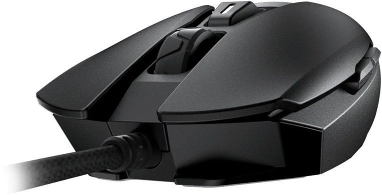 Миша Cougar Airblader Black USB, Black, Ігрова, Дротова, 6, USB, 16000, 1.80 м, Пластик, 117 &times; 62.8 &times; 37.8 мм, Симетричний, Оптичний