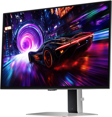 Монітор Samsung 27" Odyssey G8 G81SF (LS27FG812SIXUA) OLED Silver 240Hz, 3840&times;2160, 27", 240 Гц, OLED, OLED, Odyssey G8, 10 біт, 16:9, Кут нахилу 90 градусів; Регулювання кута нахилу; Регулювання висоти, Плаский, DisplayPort, 3.5 мм audio, 2&times;HDMI, USB Hub, 100&times;100, Матове, 0.03 мс