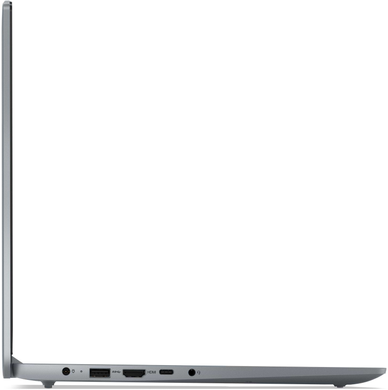 Ноутбук Lenovo IdeaPad Slim 3 15IAN8 (82XB00AERA) Arctic Grey, IdeaPad Slim 3, Офіс, Навчання, Core i3-N305, Intel Core i3, 8, SSD, 512 ГБ, Інтегрована, Intel UHD Graphics Xe, Інтегрована, LPDDR5, 8 ГБ, 4800 МГц, 15.6", 1920&times;1080, IPS, 300 ніт, 60 Гц, USB-A; USB-A; USB-C; HDMI, 46 Вт&middot;год
