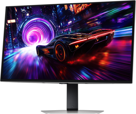 Монітор Samsung 27" Odyssey G8 G81SF (LS27FG812SIXUA) OLED Silver 240Hz, 3840&times;2160, 27", 240 Гц, OLED, OLED, Odyssey G8, 10 біт, 16:9, Кут нахилу 90 градусів; Регулювання кута нахилу; Регулювання висоти, Плаский, DisplayPort, 3.5 мм audio, 2&times;HDMI, USB Hub, 100&times;100, Матове, 0.03 мс