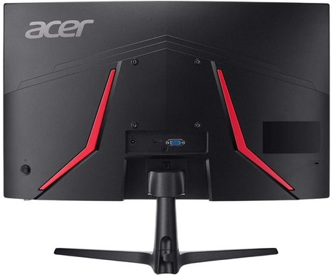 Монітор Acer 23.6" ED240QP0bi (UM.UE0EE.004) VA Black 144Hz Curved, Геймінг, 1920&times;1080, 23.6", 144 Гц, VA, W-LED, ED, 8 біт, 16:9, Регулювання кута нахилу, Вигнутий, HDMI, VGA, 100&times;100, Матове, 1 мс