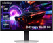Монітор Samsung 27" Odyssey G8 G81SF (LS27FG812SIXUA) OLED Silver 240Hz, 3840&times;2160, 27", 240 Гц, OLED, OLED, Odyssey G8, 10 біт, 16:9, Кут нахилу 90 градусів; Регулювання кута нахилу; Регулювання висоти, Плаский, DisplayPort, 3.5 мм audio, 2&times;HDMI, USB Hub, 100&times;100, Матове, 0.03 мс