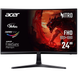 Монітор Acer 23.6" ED240QP0bi (UM.UE0EE.004) VA Black 144Hz Curved, Геймінг, 1920&times;1080, 23.6", 144 Гц, VA, W-LED, ED, 8 біт, 16:9, Регулювання кута нахилу, Вигнутий, HDMI, VGA, 100&times;100, Матове, 1 мс