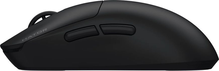 Миша бездротова Hator Quasar 3S Pro Wireless Black (HTM745), Black, Ігрова, Бездротова, 5, USB; 2.4 ГГц; Bluetooth, 30000, Пластик, 119 &times; 60 &times; 39 мм, Симетричний, Оптичний