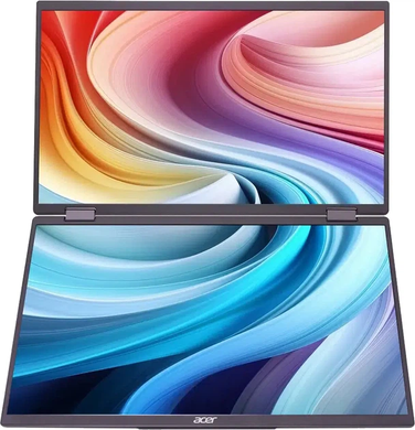 Монітор Acer 15.6" PM161QB1bmiuux (UM.ZP1EE.101) IPS Black, Офіс, 1920&times;1080, 15.6", 60 Гц, IPS, W-LED, Portable, 8 біт, 16:9, Регулювання кута нахилу, Плаский, HDMI, DisplayPort, 3.5 мм audio, Немає, Матове, 5 мс