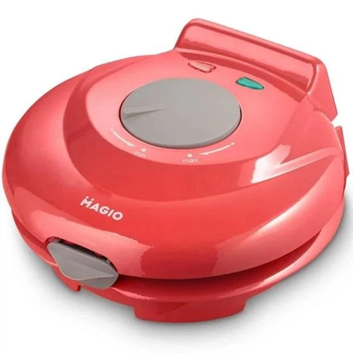 Вафельниця Magio МG-394 770W Червоний, 1 вафля, 770 Вт, Приготування тонких вафель, Формування вафельних ріжків, Антипригарне покриття, Індикатори живлення та готовності, Термоізольований замок, Конус для ріжків