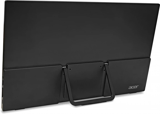 Монітор Acer 15.6" PM161QB1bmiuux (UM.ZP1EE.101) IPS Black, Офіс, 1920&times;1080, 15.6", 60 Гц, IPS, W-LED, Portable, 8 біт, 16:9, Регулювання кута нахилу, Плаский, HDMI, DisplayPort, 3.5 мм audio, Немає, Матове, 5 мс