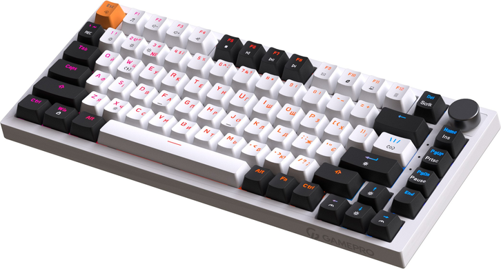 Бездротова клавіатура GamePro MK160W (Red) з Hot-Swap RGB White, Black