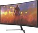 Монітор Acer 34" ED340CURX0bmiipx (UM.CE0EE.009) VA Black Curved 200Hz, Геймінг, 3440&times;1440, 34", 200 Гц, VA, W-LED, ED, 8 біт, 21:9, Регулювання кута нахилу, Вигнутий, HDMI, DisplayPort, 3.5 мм audio, 100&times;100, Матове, 1 мс